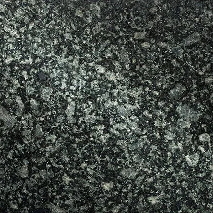 Close view of polished Lake Superior Green memorial granite