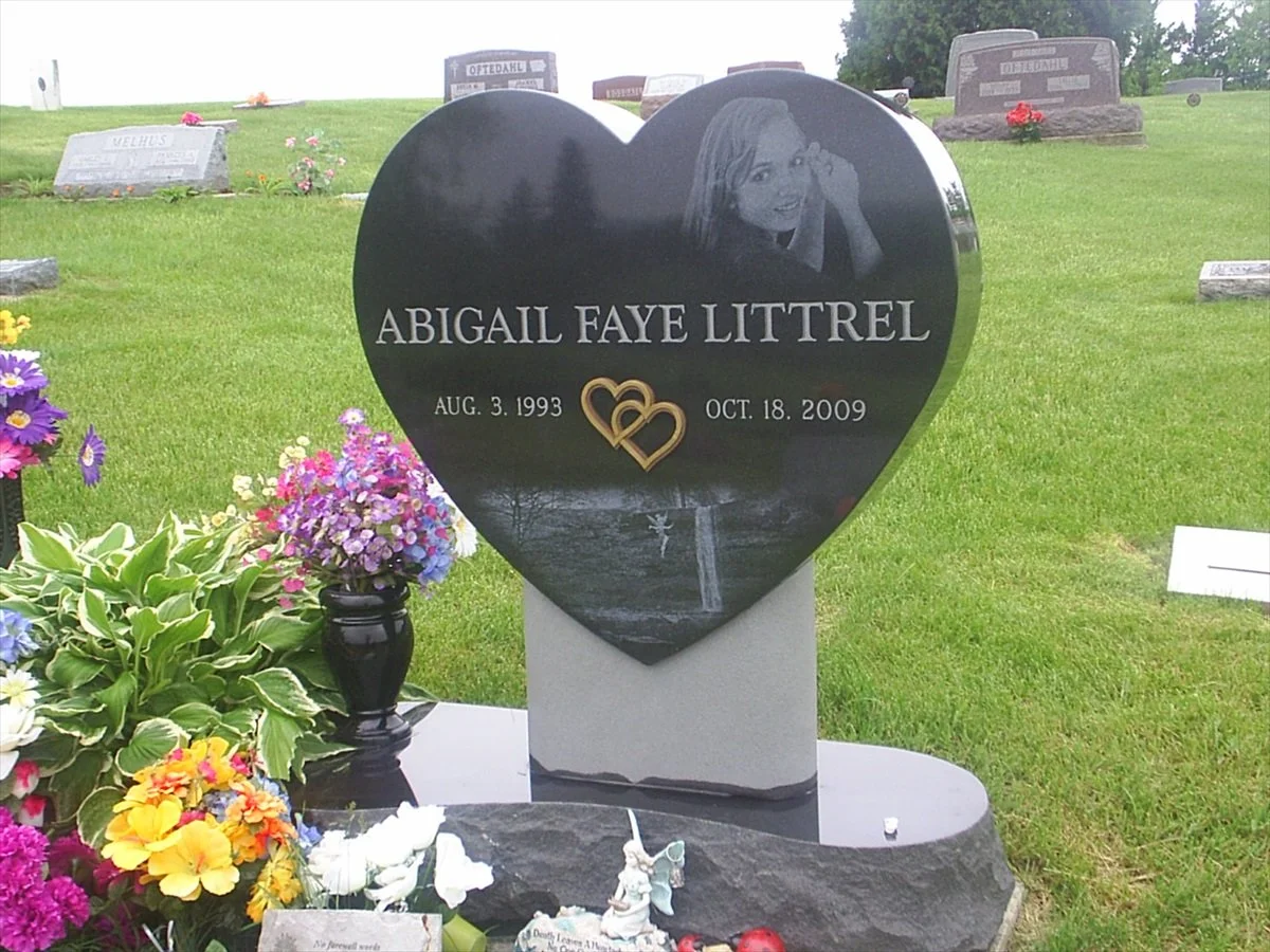 Custom upright granite memorial designed and set by Watts Monuments (photo 8)