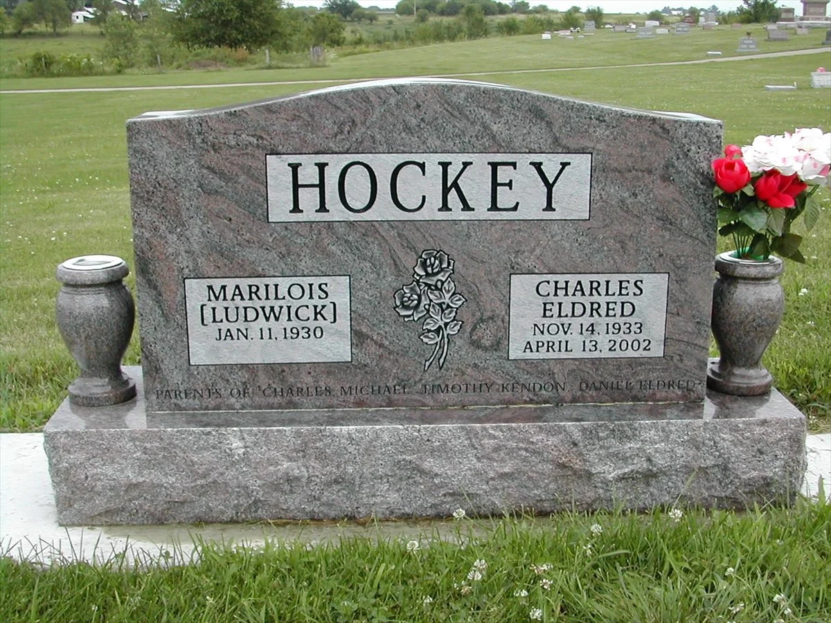 Traditional upright granite headstone made by Watts Monuments (photo 14)