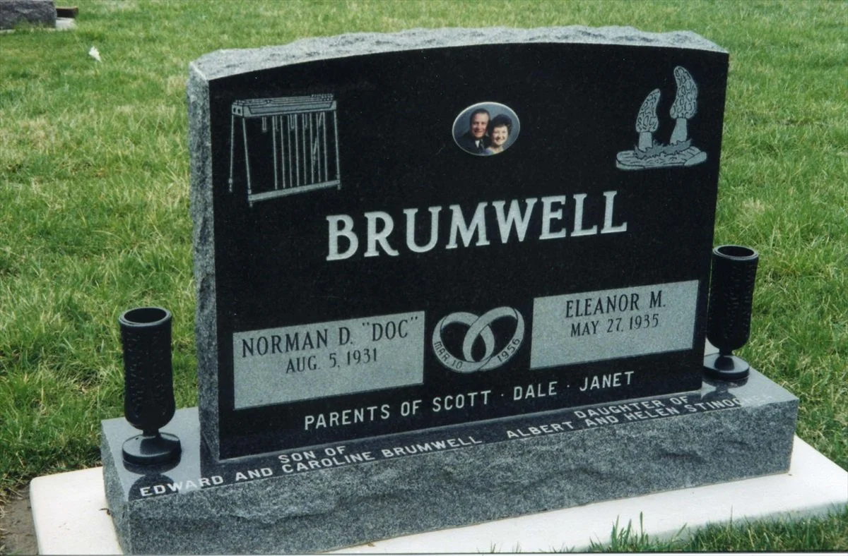 Traditional upright granite headstone made by Watts Monuments (photo 13)