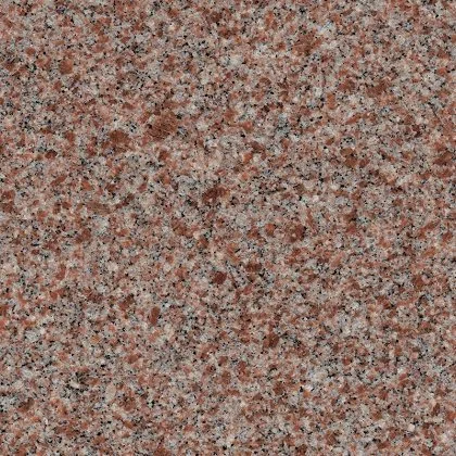 Close view of polished Morning Rose memorial granite
