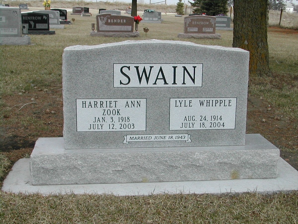 Traditional upright granite headstone made by Watts Monuments (photo 20)