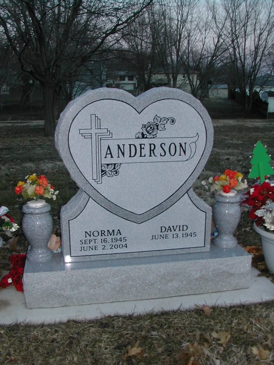 Custom upright granite memorial designed and set by Watts Monuments (photo 7)