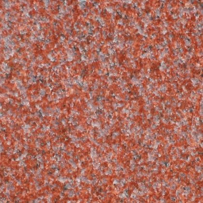 Close view of polished India Red memorial granite