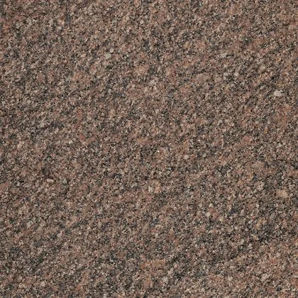 Close view of polished Colonial Rose memorial granite